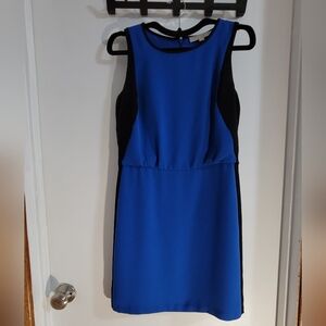 LOFT Blue and Black Mini Dress